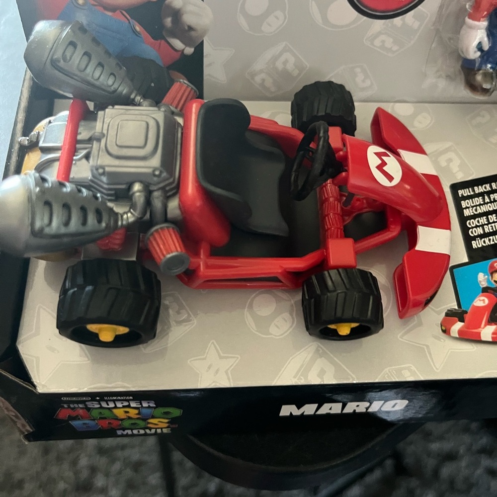 Nintendo Mario Red Kart with Yellow-Wheel Accents - Picture 2 of 7
